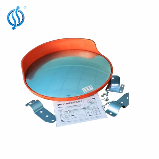 High Quality Indoor and Outdoor Unbreakable Orange Traffic Acrylic Convex Mirror