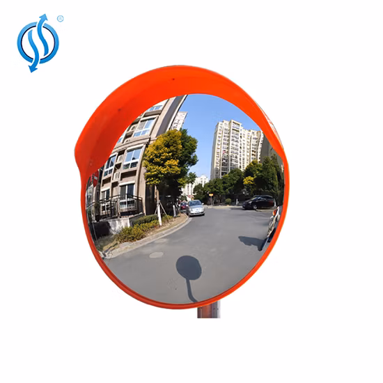 High Quality Indoor and Outdoor Unbreakable Orange Traffic Acrylic Convex Mirror