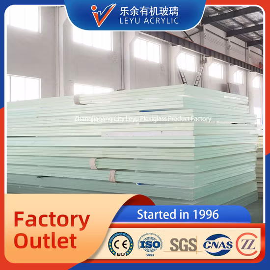 Customized Thickness Clear Acrylic Glass Transparent Plastic Plate for Aquarium Panel