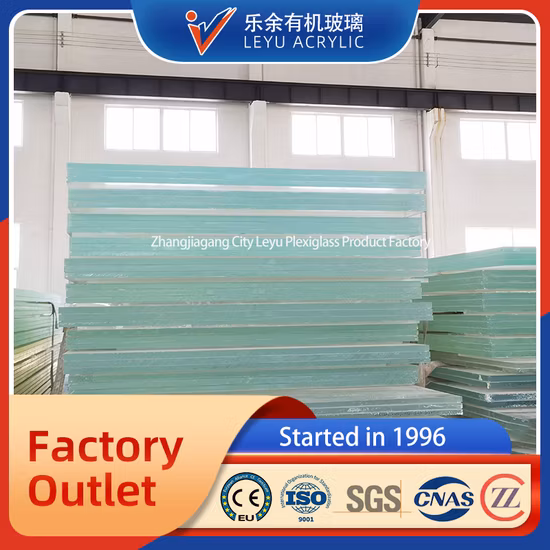 Customized Thickness Clear Acrylic Glass Transparent Plastic Plate for Aquarium Panel
